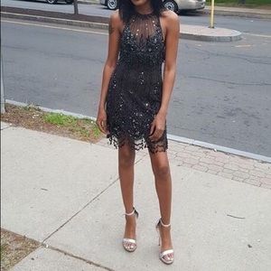 LAST CALL—Black Sherri hill sequin dress